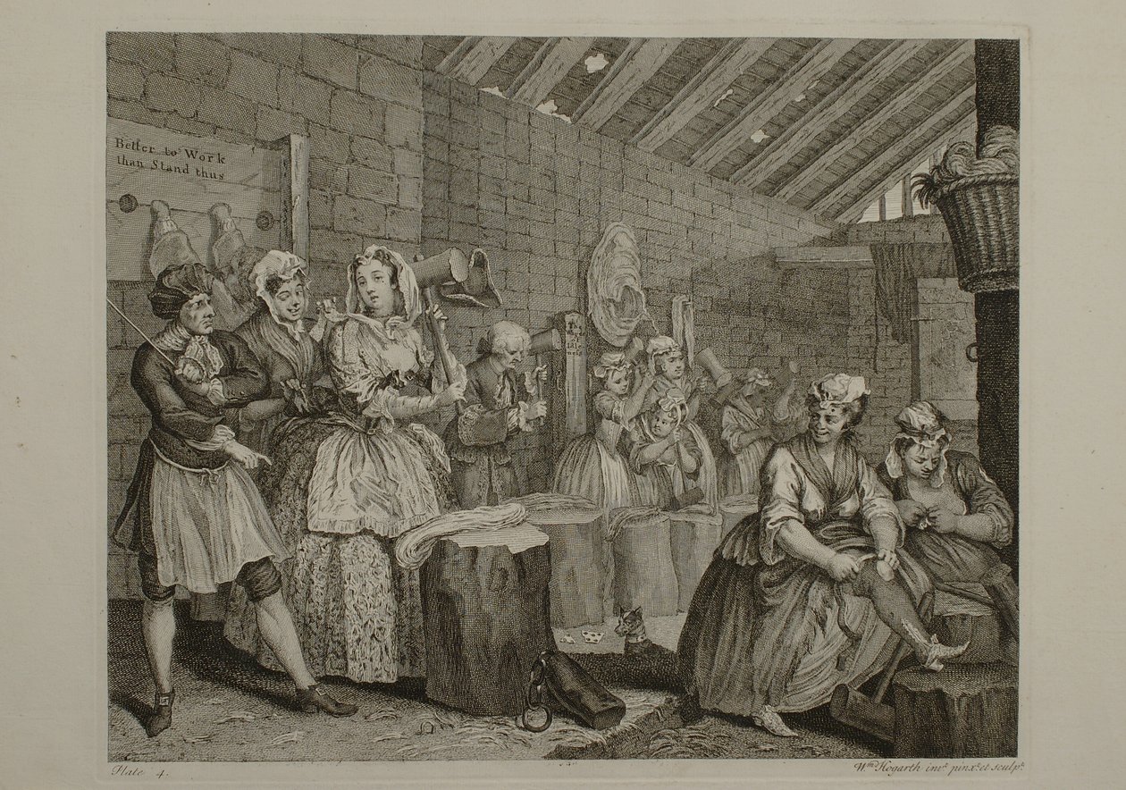 En prostituerts liv: plate 4 av William Hogarth