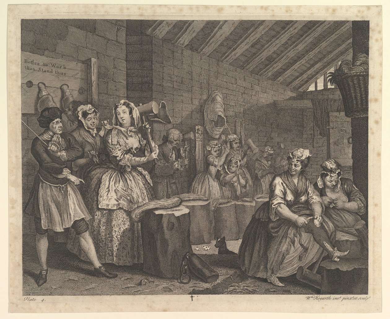 A Harlots Progress, Plate 4, april 1732. av William Hogarth