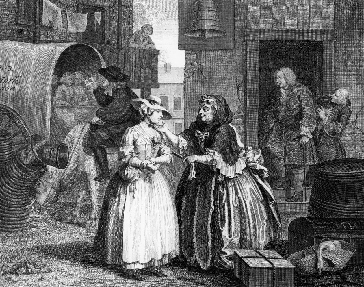 En skjøges fremgang, plate I av William Hogarth