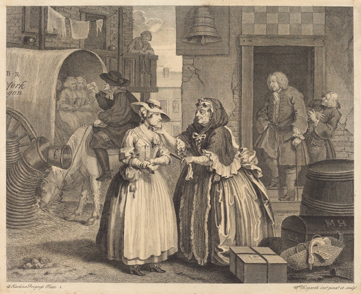 En skjøges fremgang: pl.1 av William Hogarth