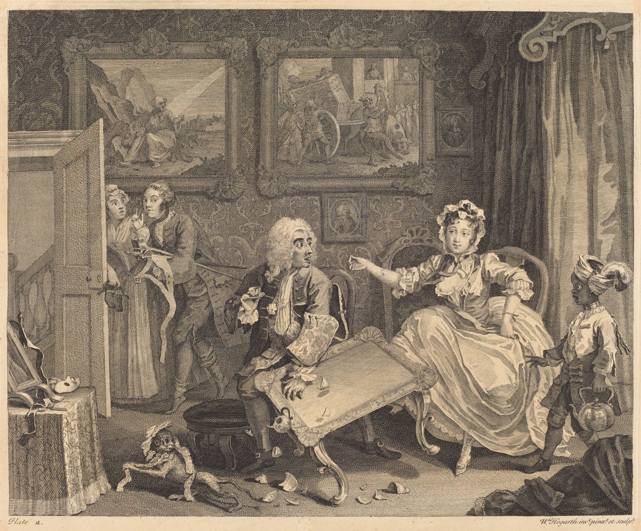 En skjøges fremgang: pl.2 av William Hogarth