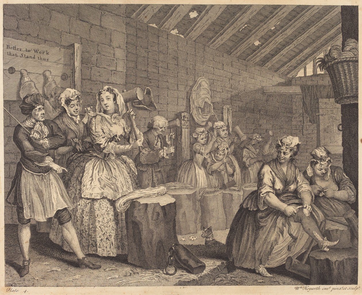 En skjøges fremgang: pl.4 av William Hogarth