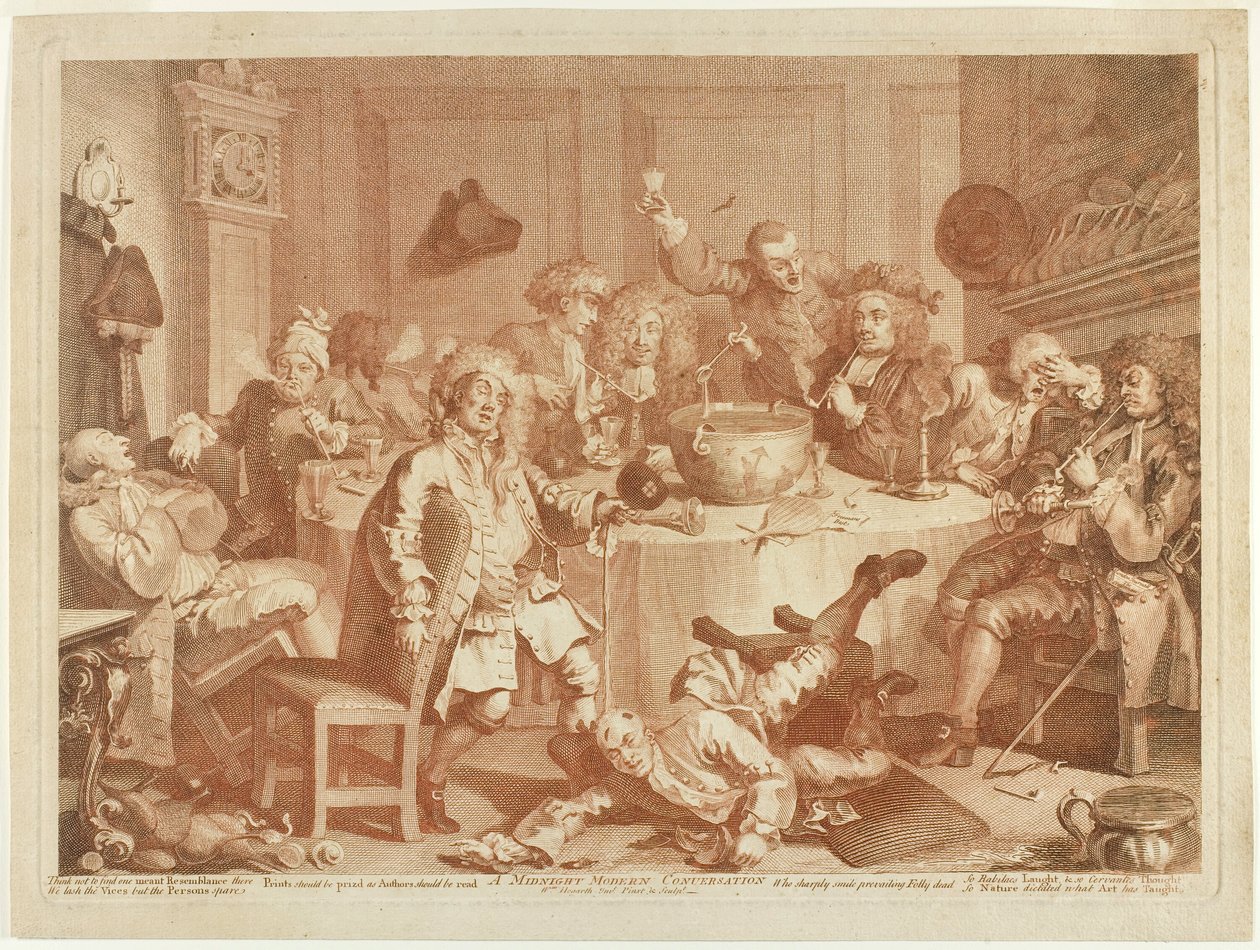 En moderne midnattssamtale av William Hogarth
