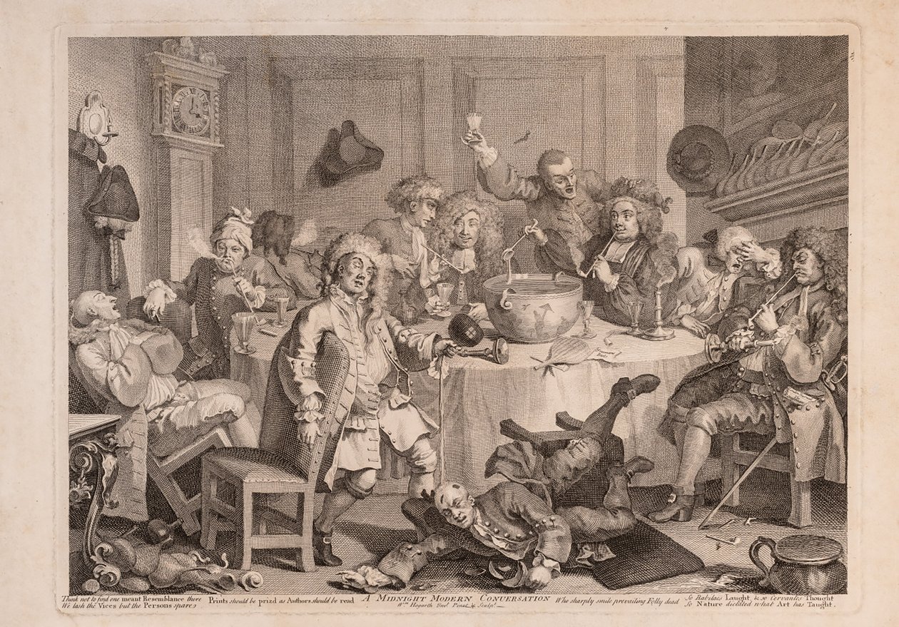 En moderne midnattssamtale av William Hogarth