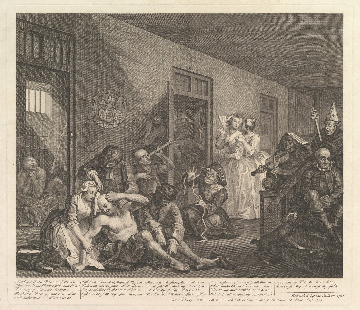 A Rakes Progress, Plate 8, [25. juni 1735] gjenutgitt 1763. av William Hogarth
