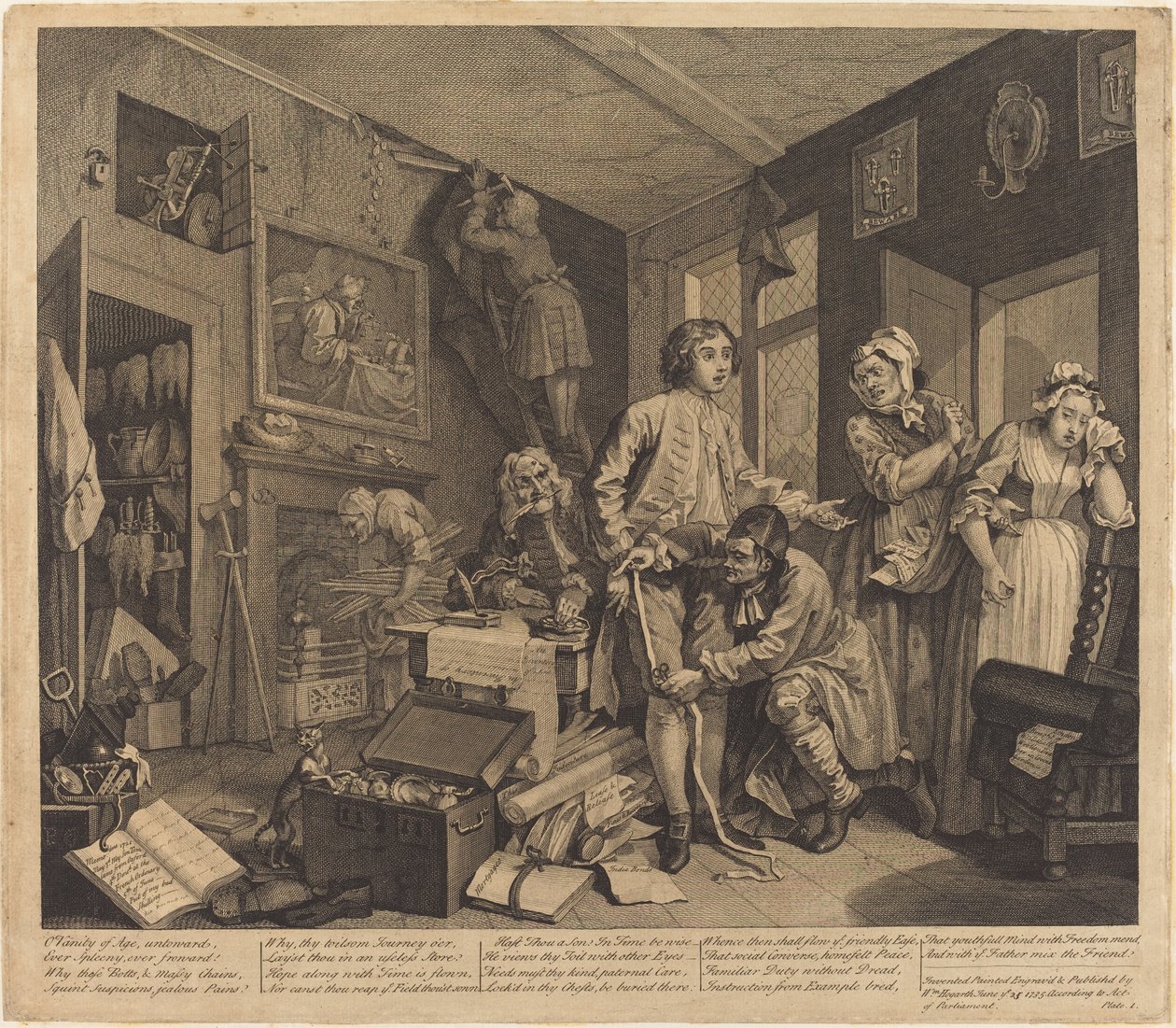 En rakes fremgang: pl.1 av William Hogarth