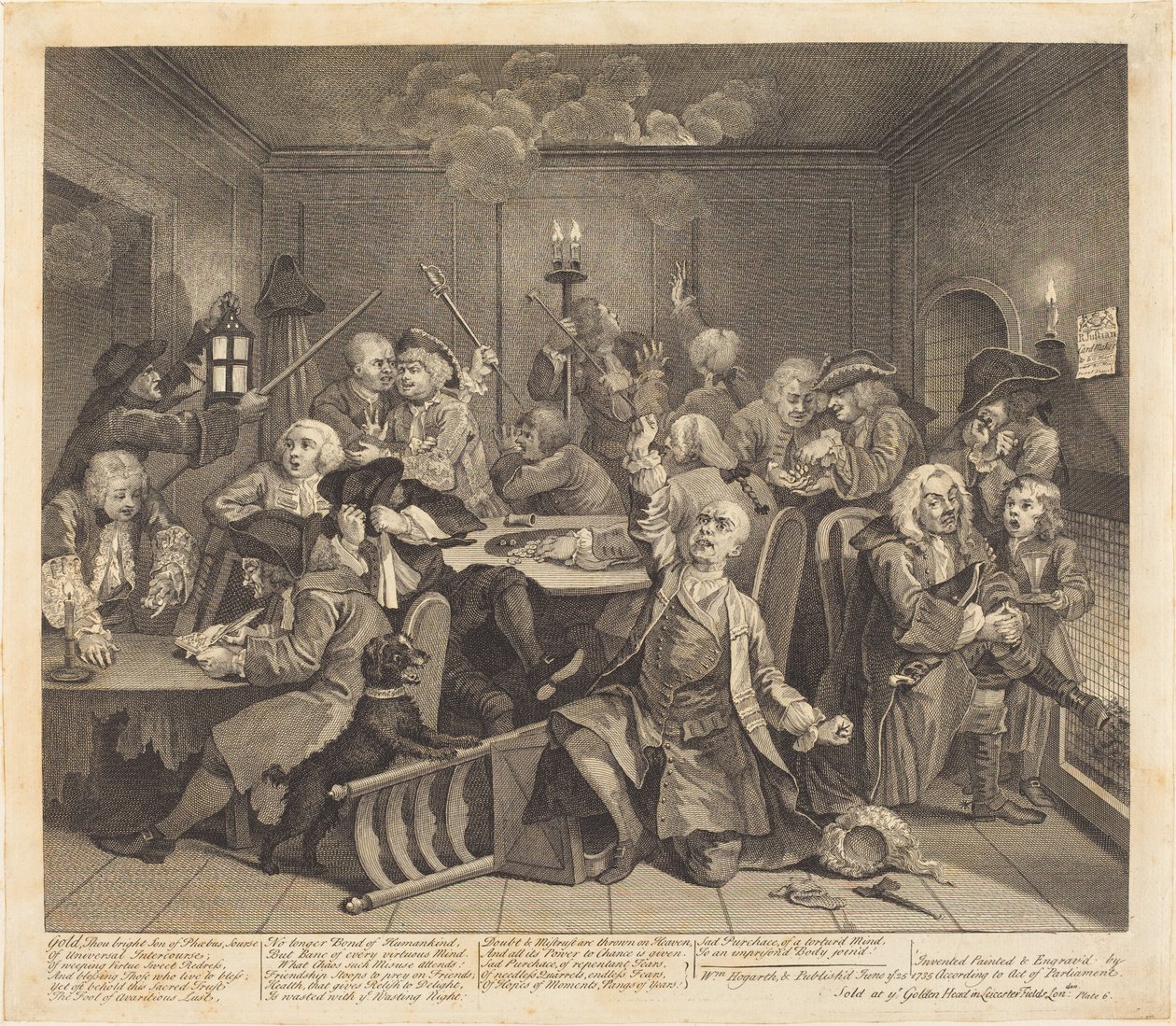 En rakes fremgang: pl.6 av William Hogarth