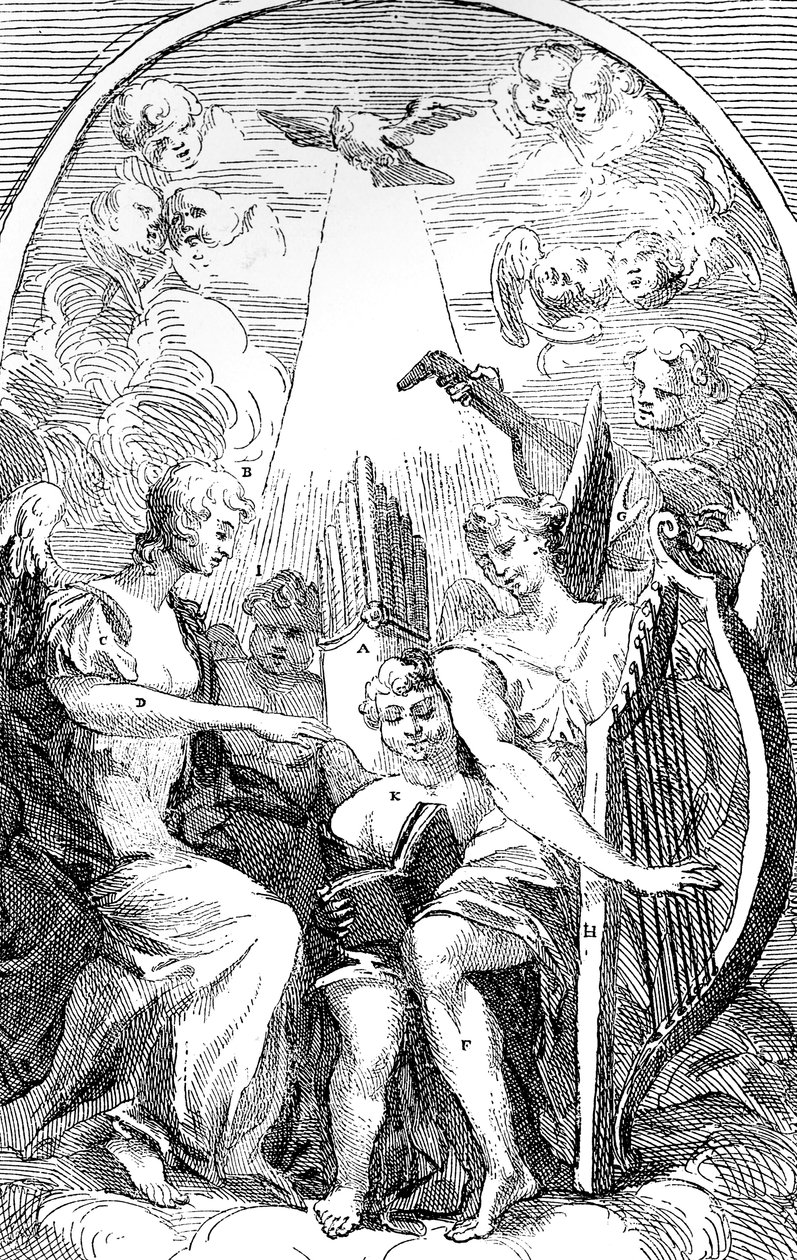 En satire på alterstykket av Kent i St Clement Danes Church, Westminster, 1725 av William Hogarth