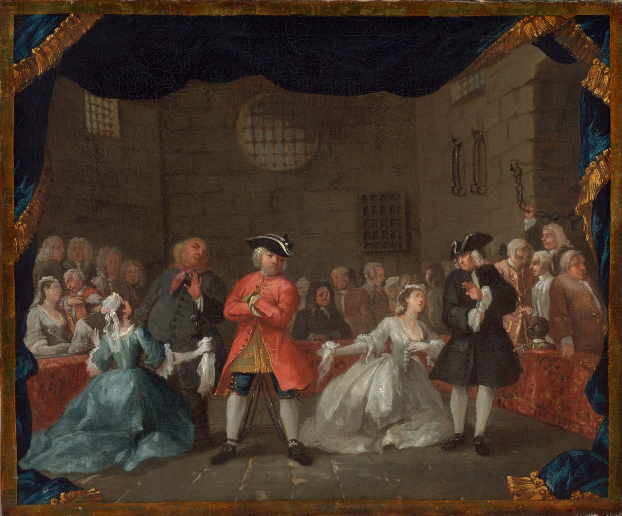 En scene fra Tiggeroperaen av William Hogarth