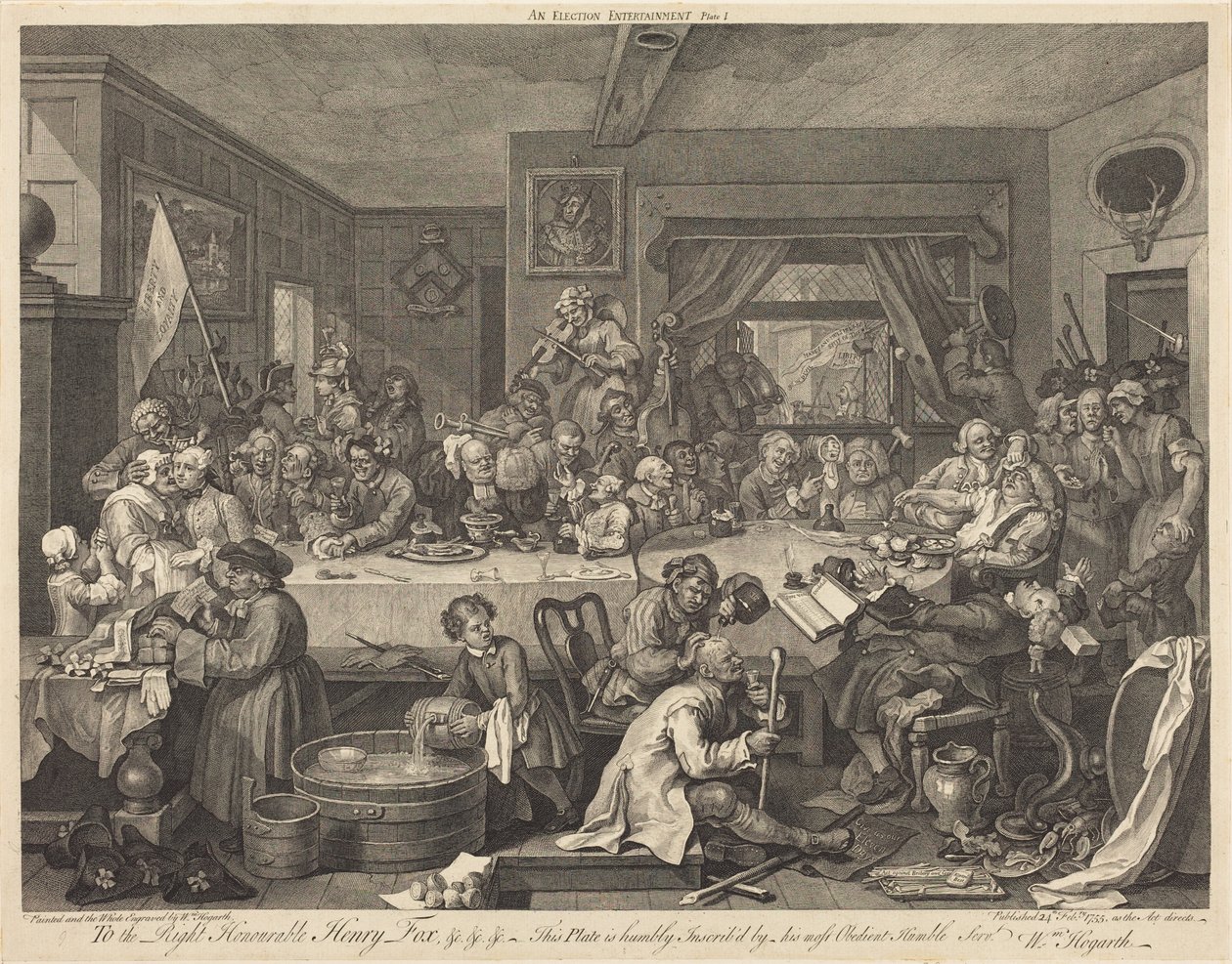 En valgfest av William Hogarth