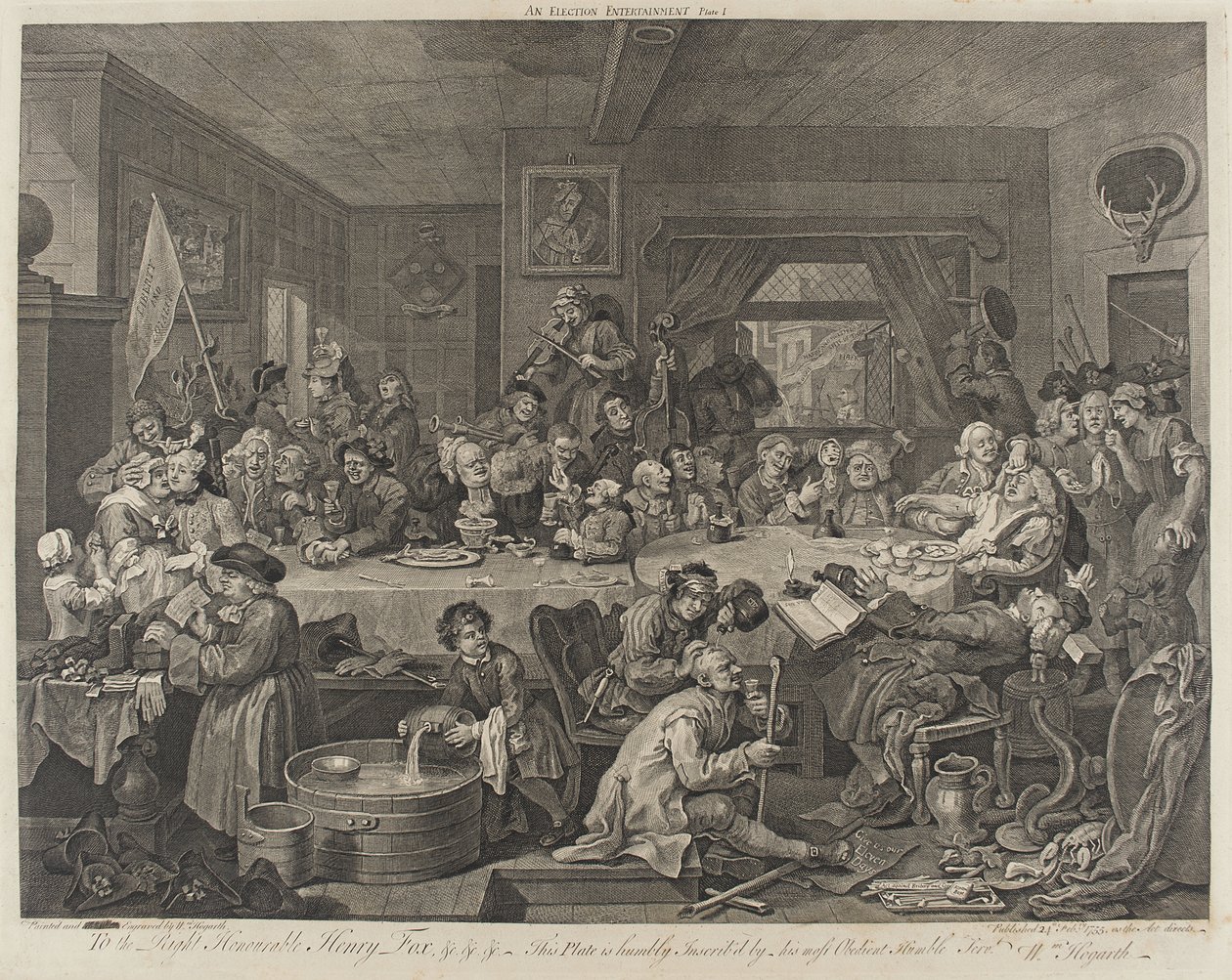 Et valgfestmåltid av William Hogarth