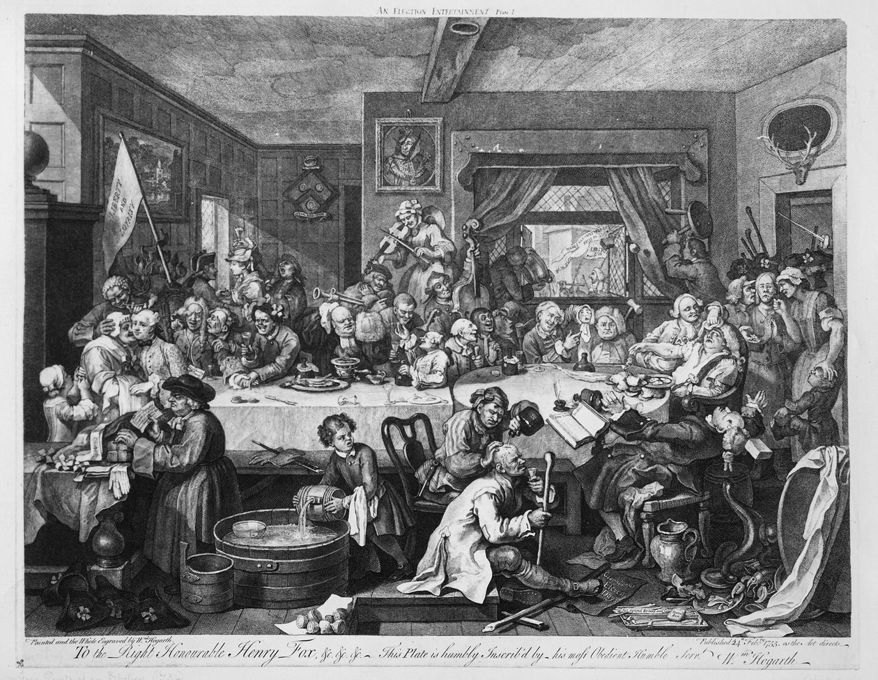 En valgunderholdning, 1755 av William Hogarth