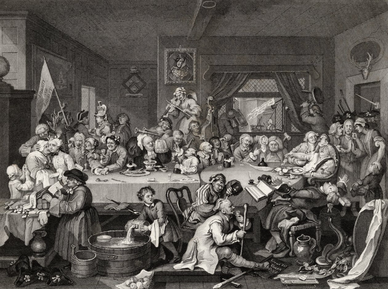 An Election Entertainment, gravert av T.E. Nicholson, fra 