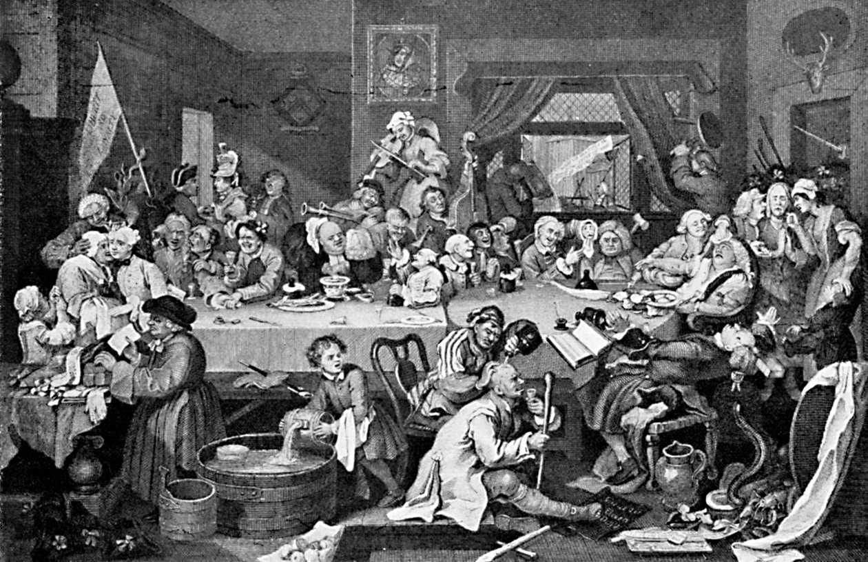 En valgunderholdning, 1755 av William Hogarth
