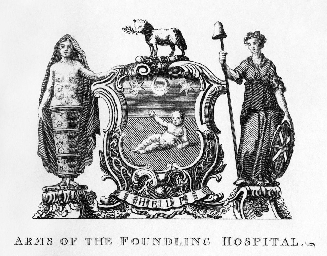 Arms of the Foundling Hospital av William Hogarth av William Hogarth