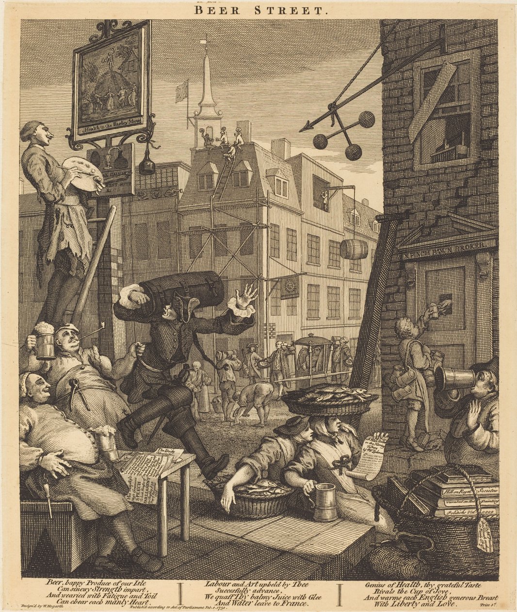 Ølgate av William Hogarth