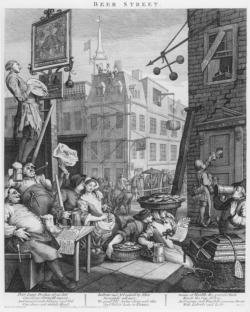 Beer Street av William Hogarth
