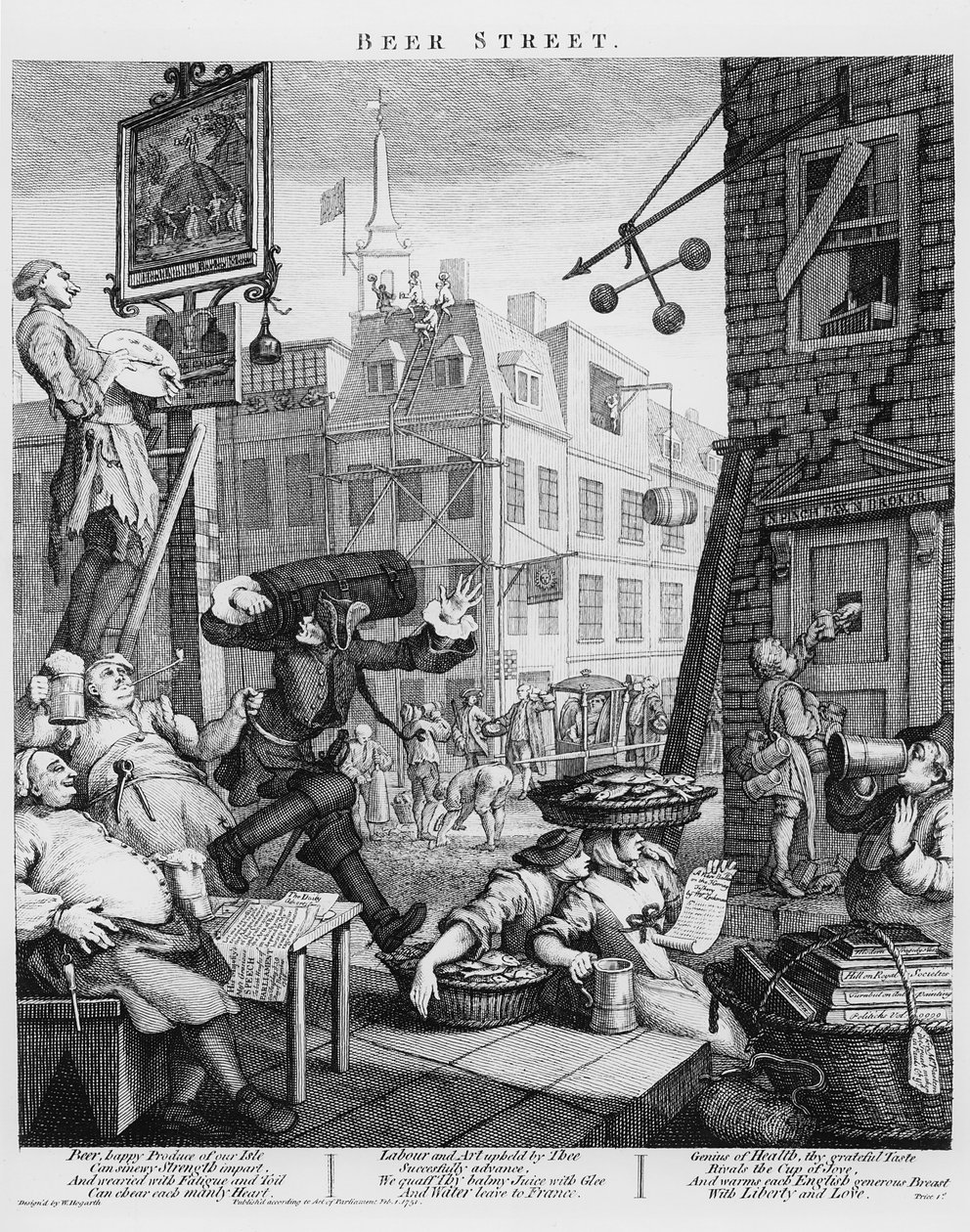 Beer Street, 1751 av William Hogarth