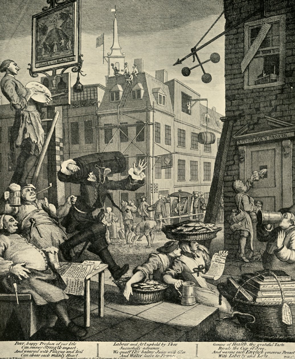 Beer Street, 1751, 1925. av William Hogarth