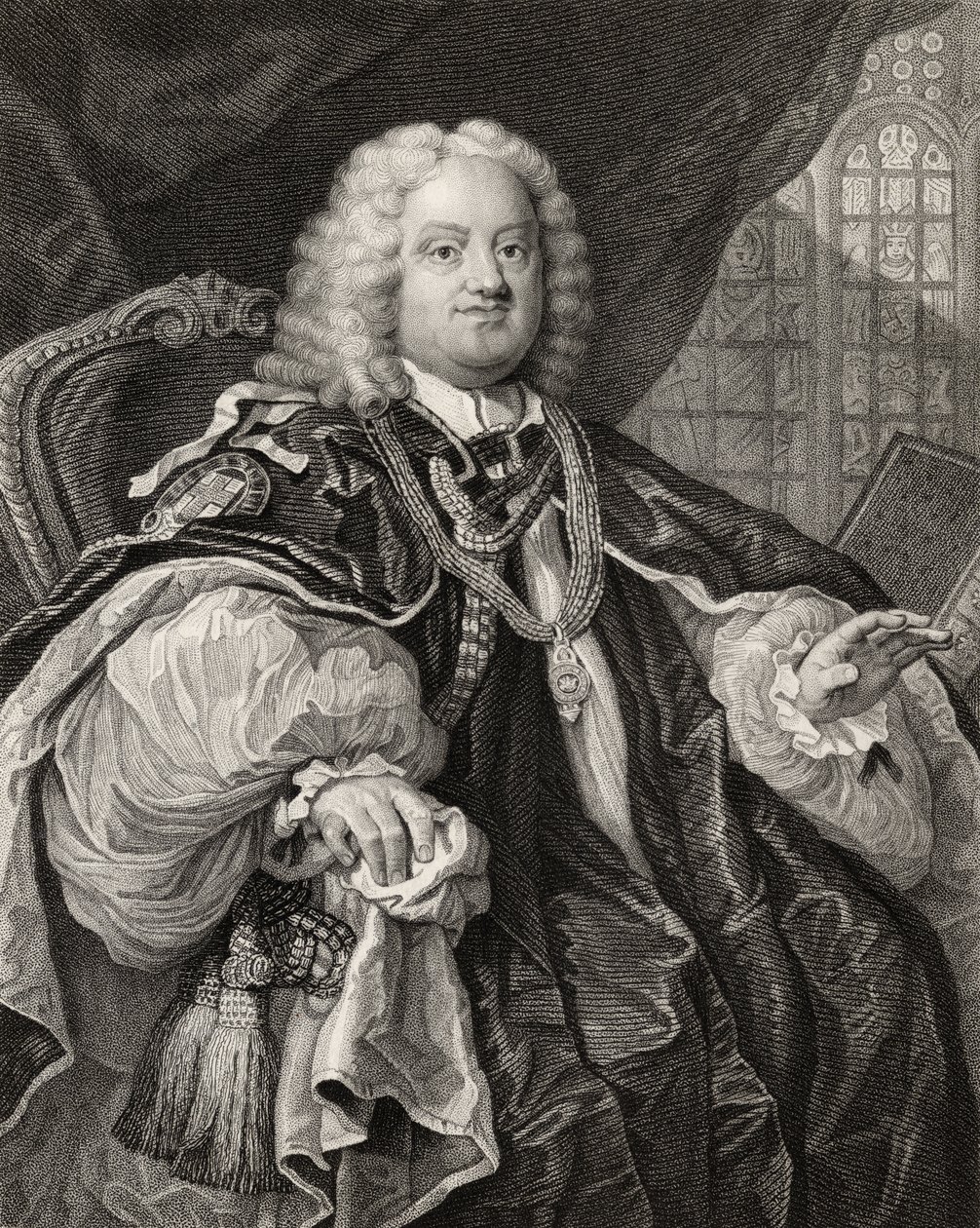 Benjamin Hoadly, gravert av Benjamin Holl (1808-84) fra 