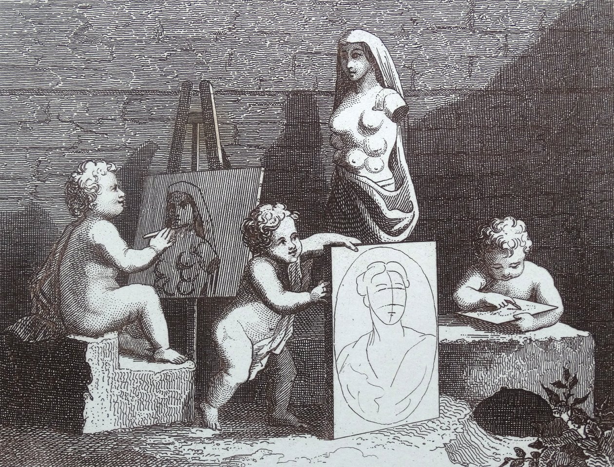 Gutter som titter på naturen av William Hogarth