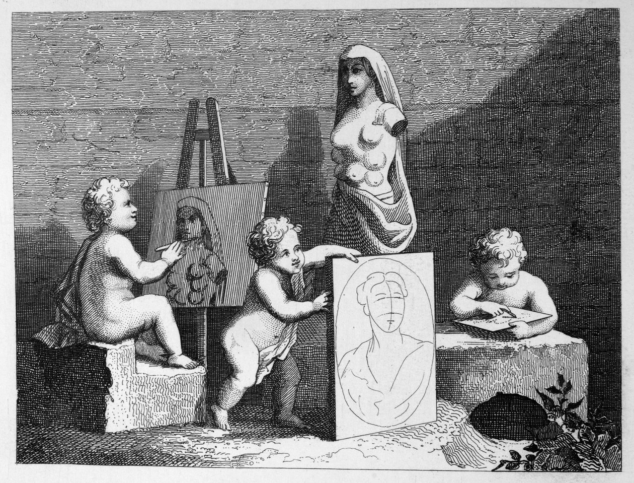 Gutter som titter på naturen av William Hogarth