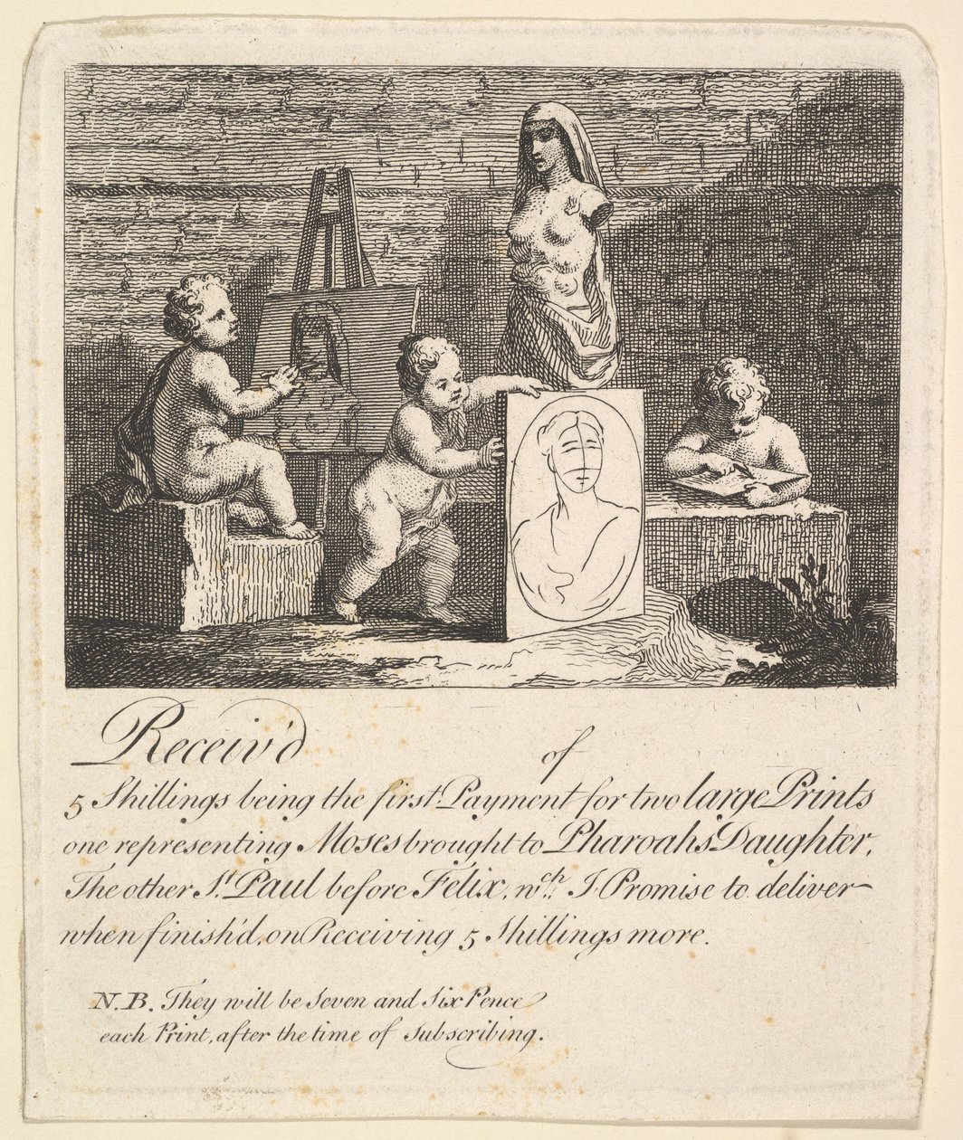 Gutter som titter på naturen, 1731-51. av William Hogarth