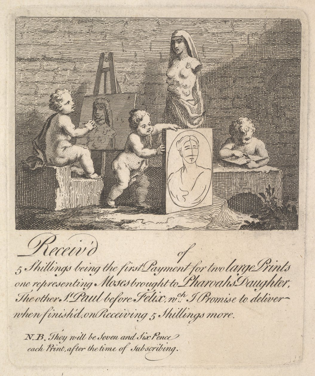 Gutter som titter på naturen, 1751. av William Hogarth