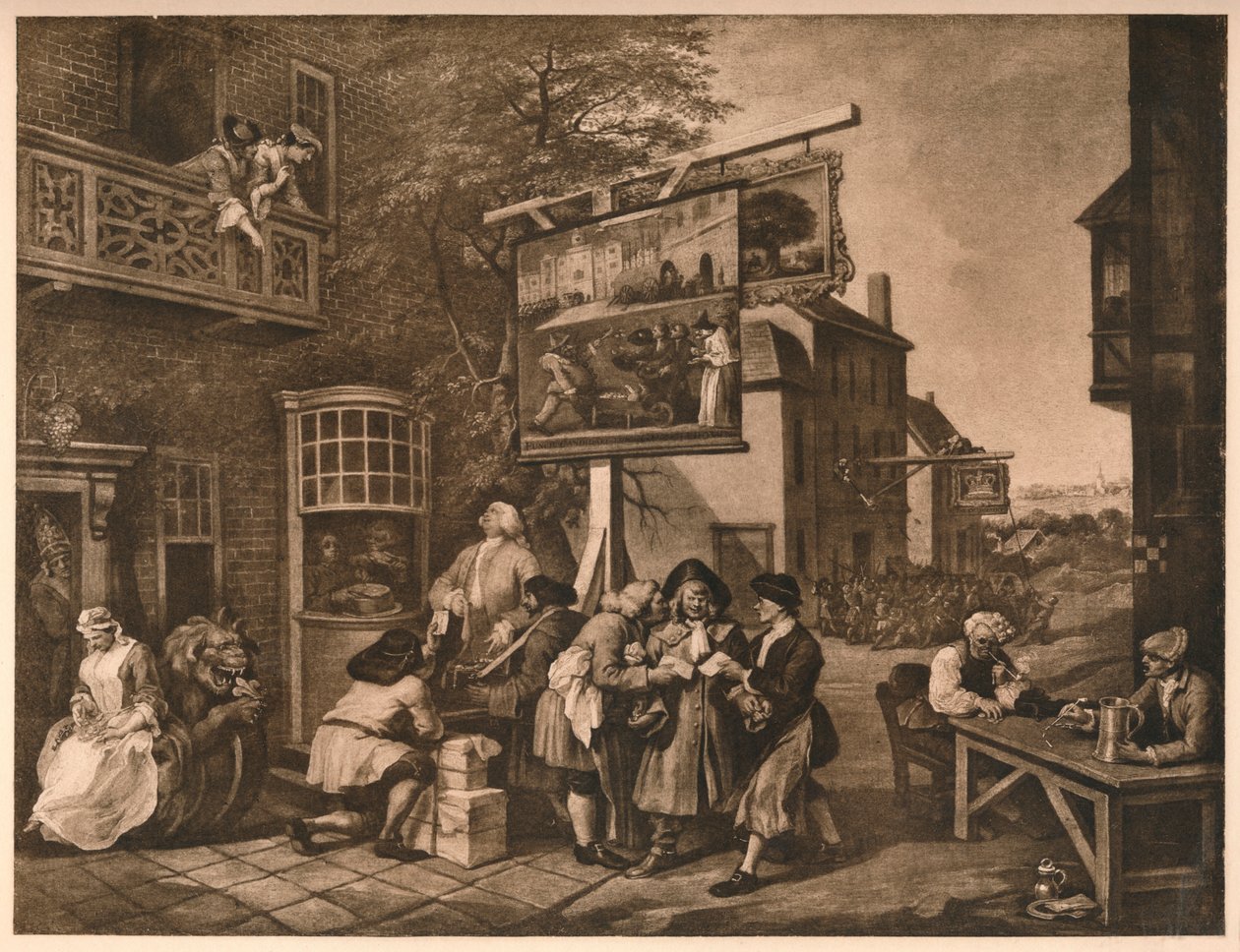 Canvassing for Votes, Plate II fra The Humors of an Election, 1757 av William Hogarth