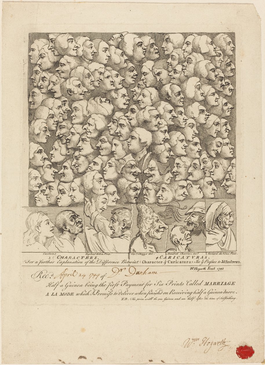 Karakterer og karikaturer av William Hogarth