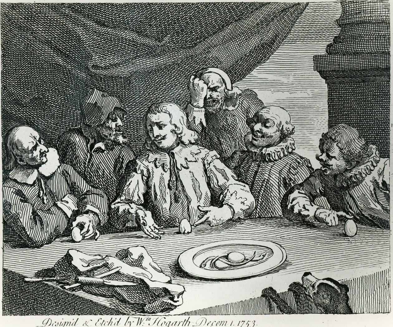 Columbus Breaking the Egg, 1753 av William Hogarth
