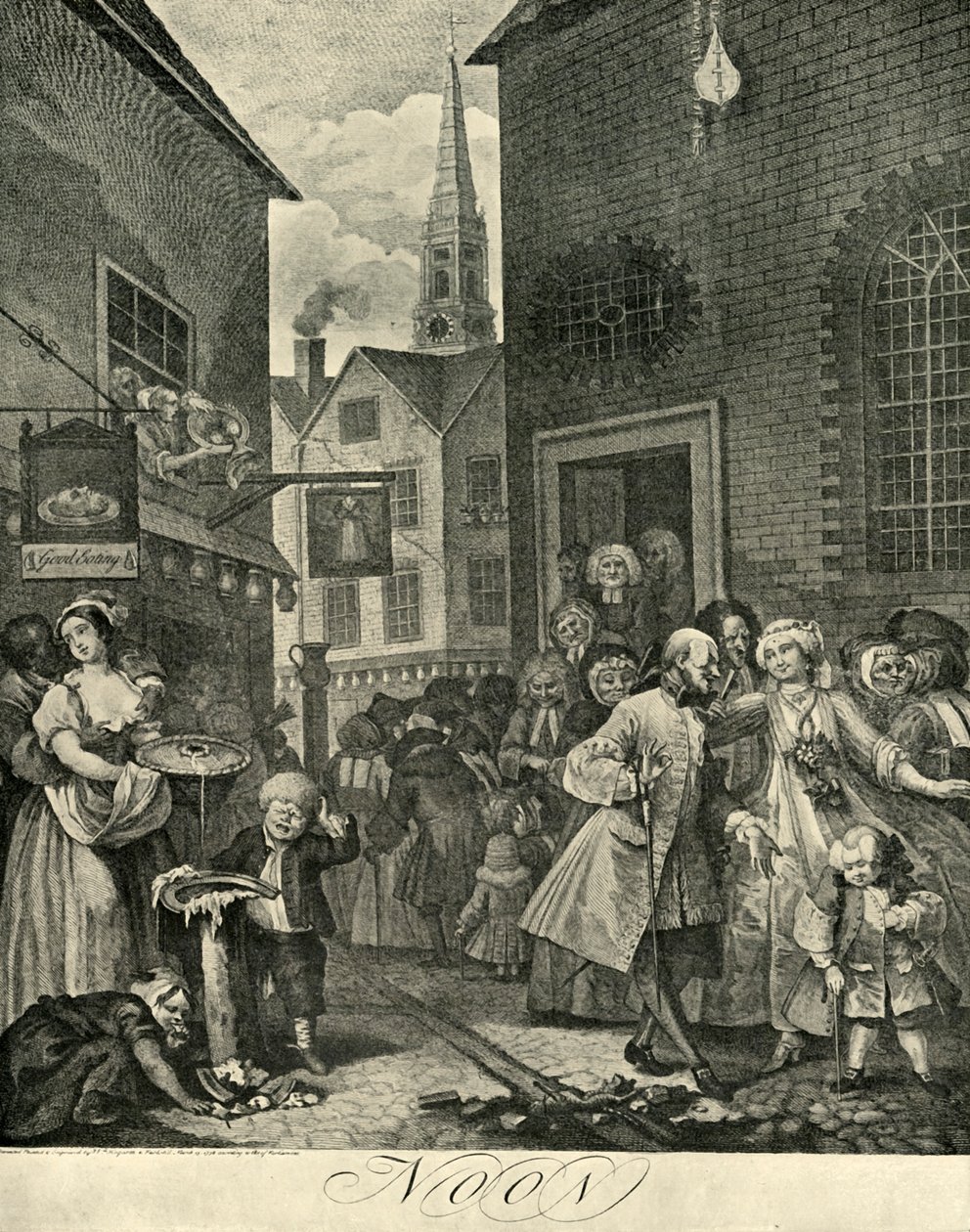 Covent Garden midt på dagen, 1738, 1925. av William Hogarth