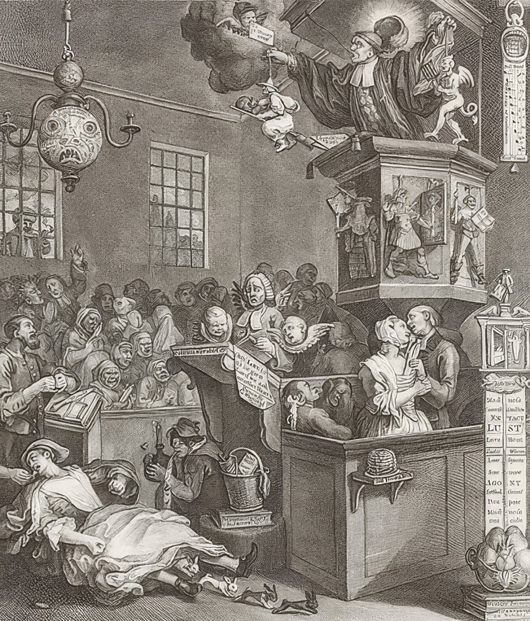 godtroenhet, overtro og fanatisme. 1762 1762 av William Hogarth