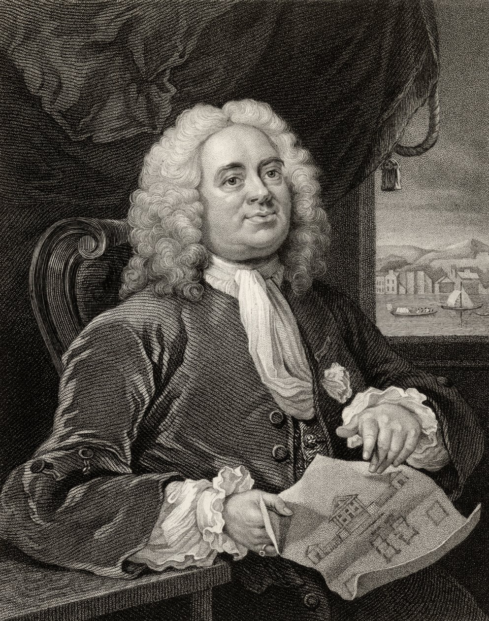 Daniel Lock, gravert av Benjamin Holl (1808-84) fra 