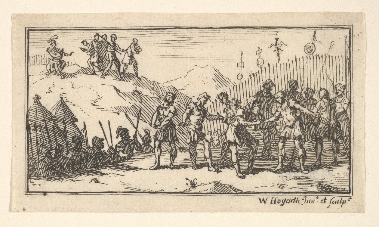 Desimering John Beaver, romerske militære straffer, 1725, etter 1725. av William Hogarth
