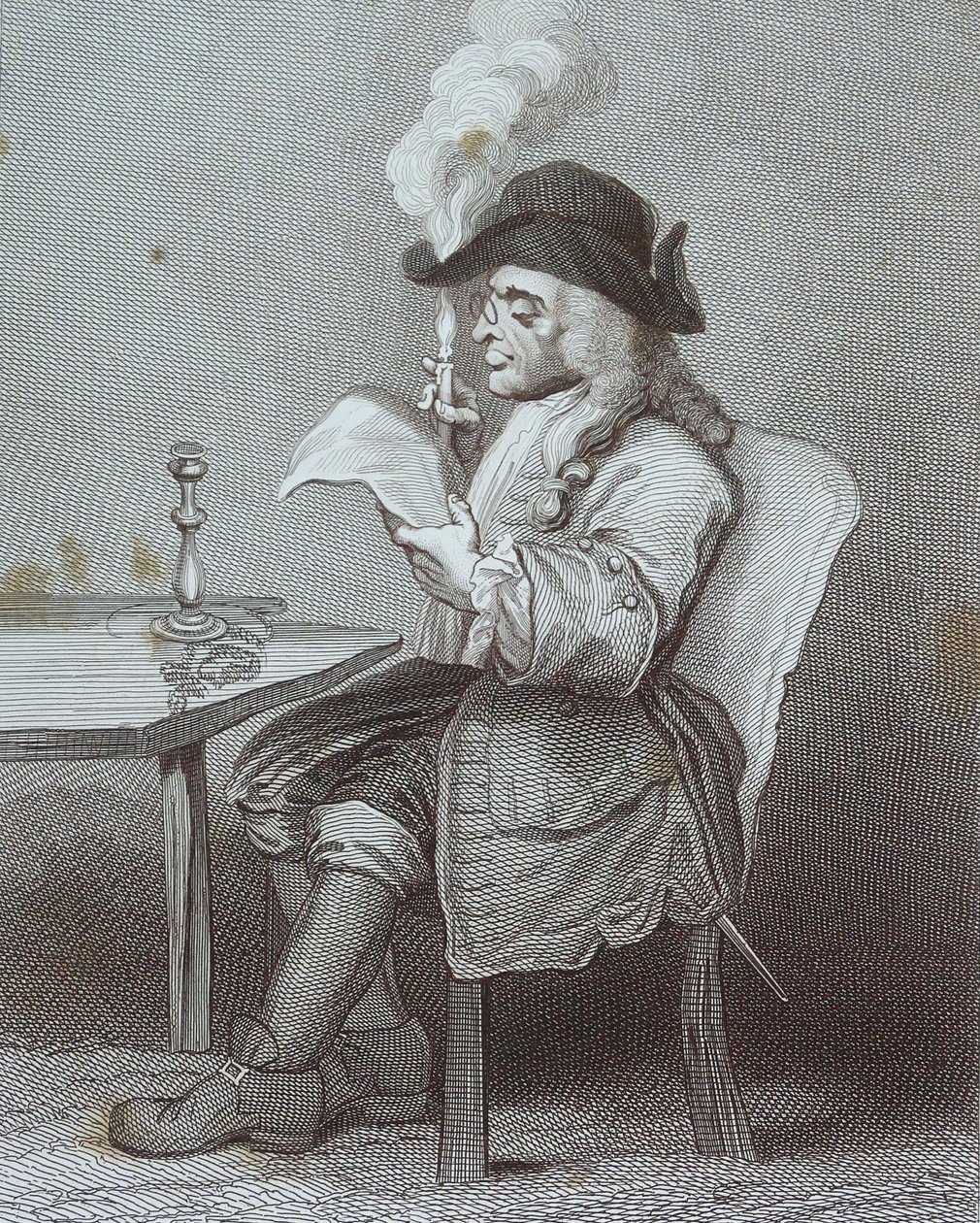 Gravering med tittelen 'The Politician' av William Hogarth av William Hogarth