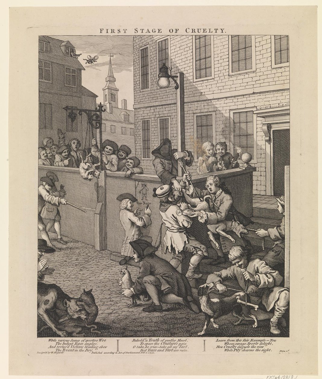 Første stadium av grusomhet av William Hogarth