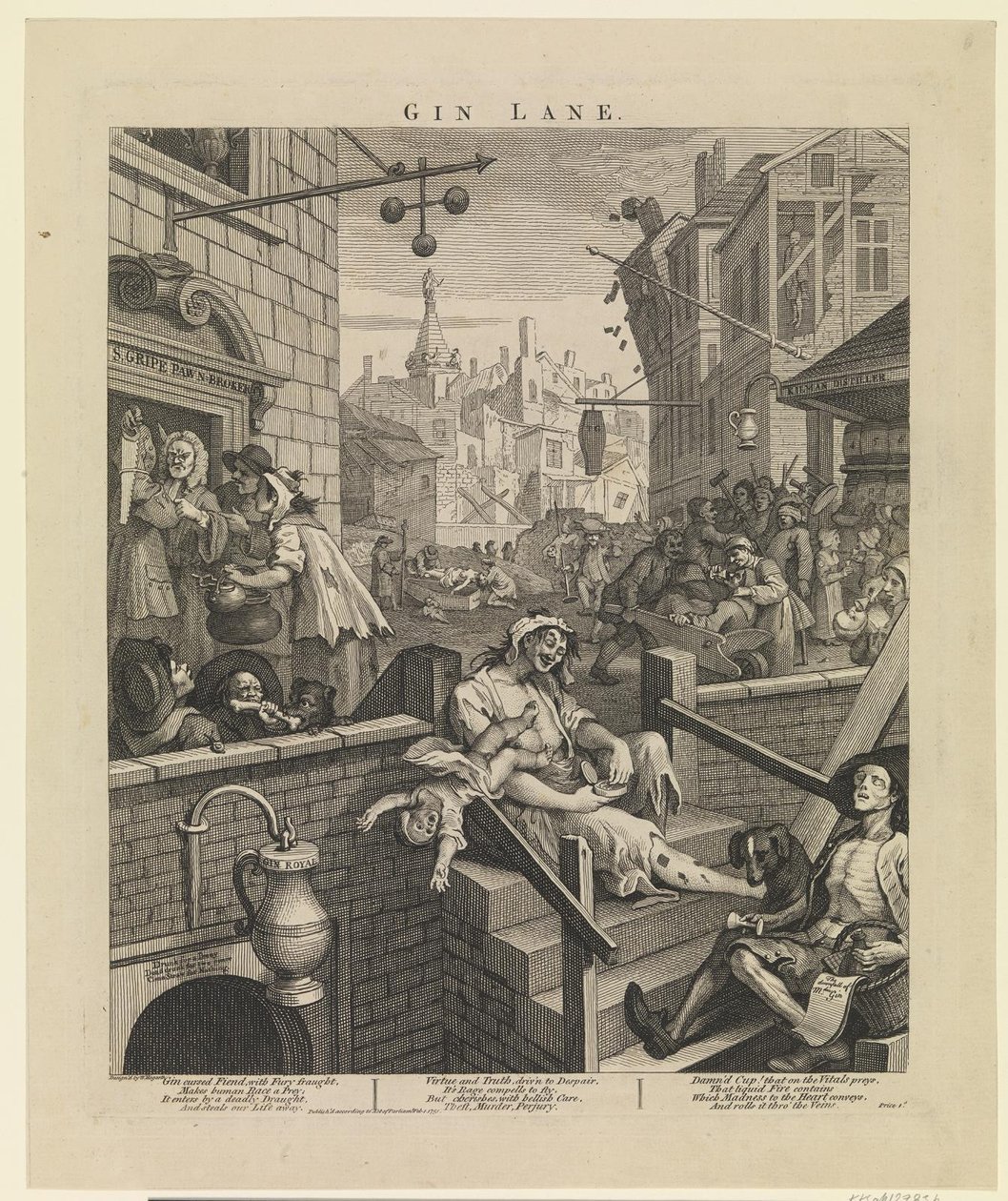 Gin Lane av William Hogarth