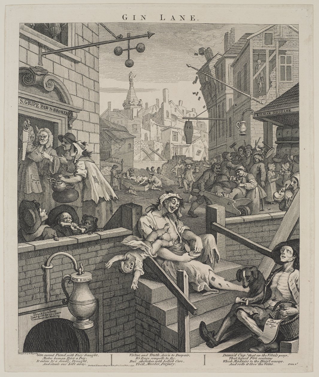 Gin Lane av William Hogarth