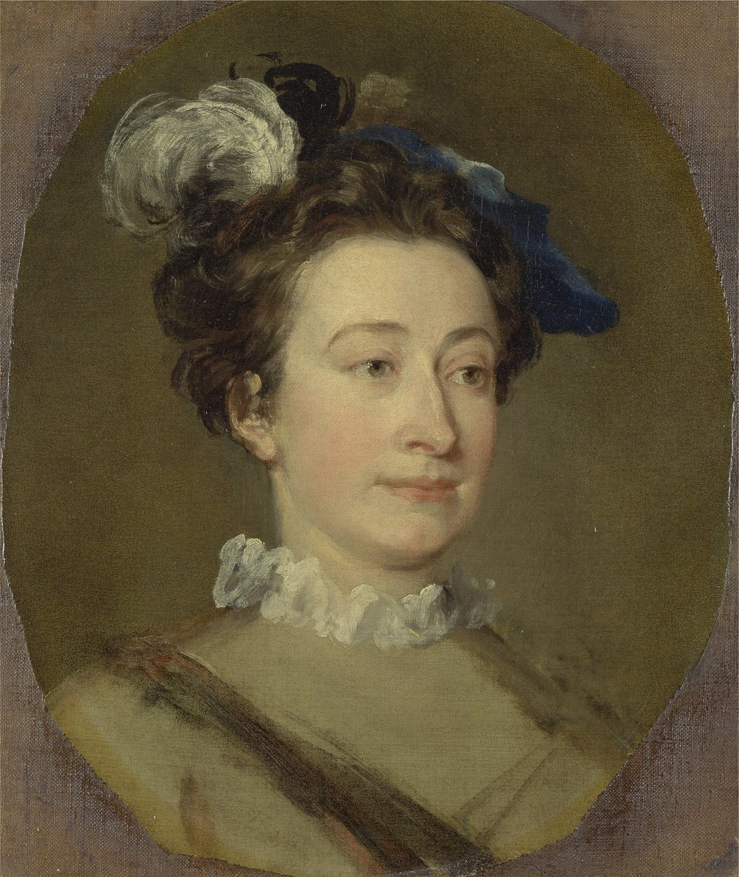 Girl in a Plumed Hat, ca. 1740 (olje på lerret) av William Hogarth