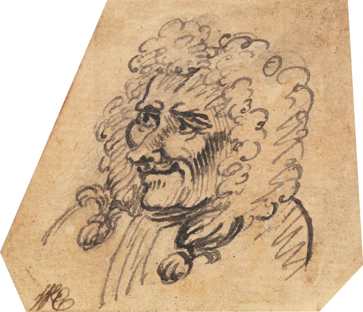 Grotesker Männerkopf av William Hogarth