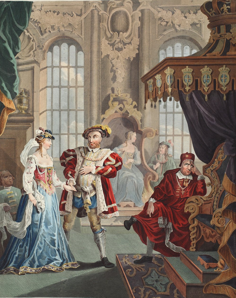 Henry VIII og Anne Boleyn, illustrasjon fra 