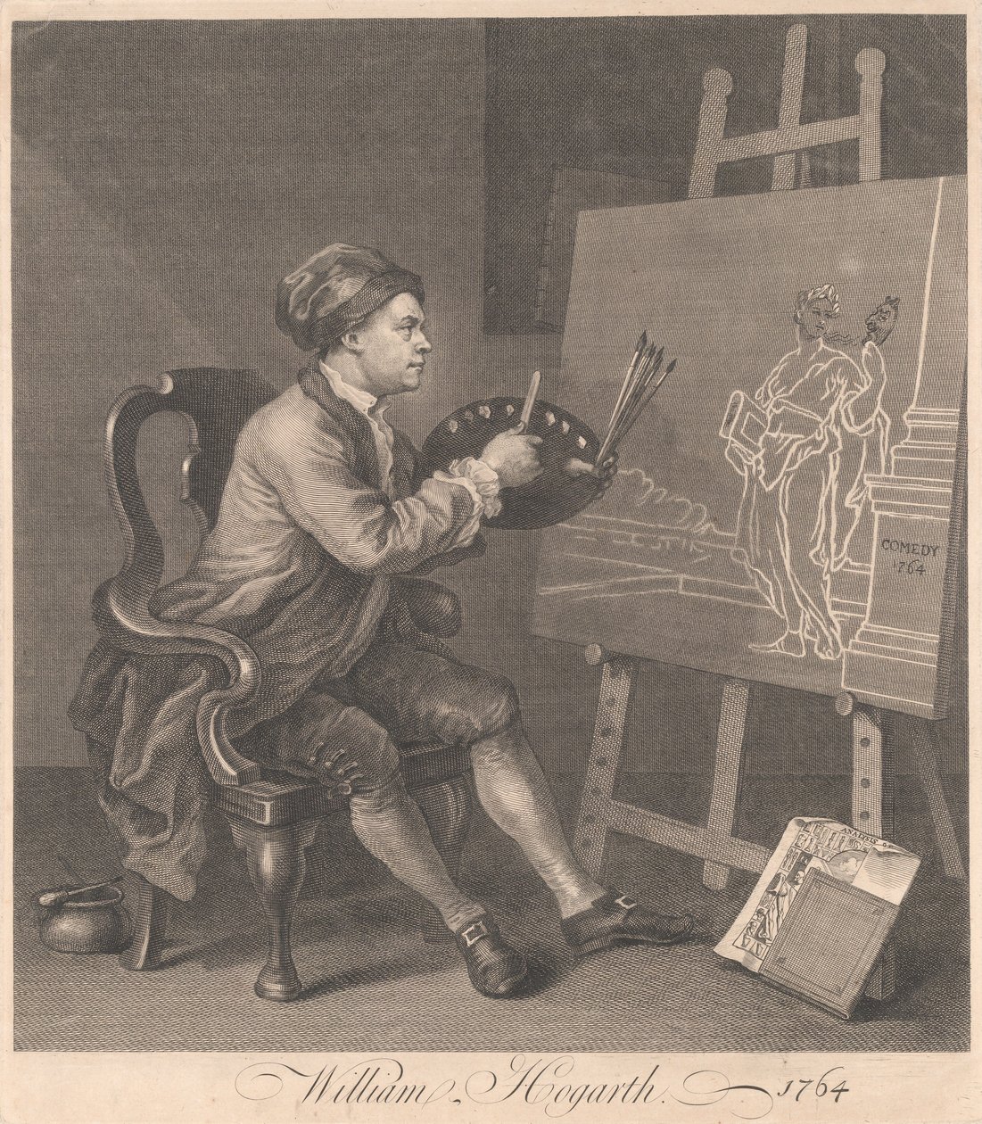 Hogarth maler den komiske musen av William Hogarth