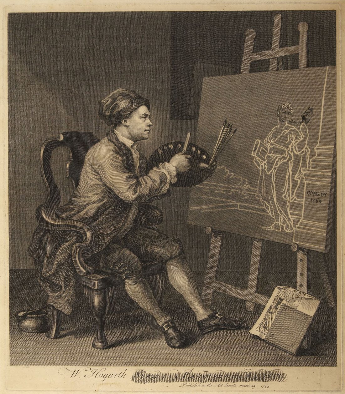 Hogarth maler den komiske musen av William Hogarth