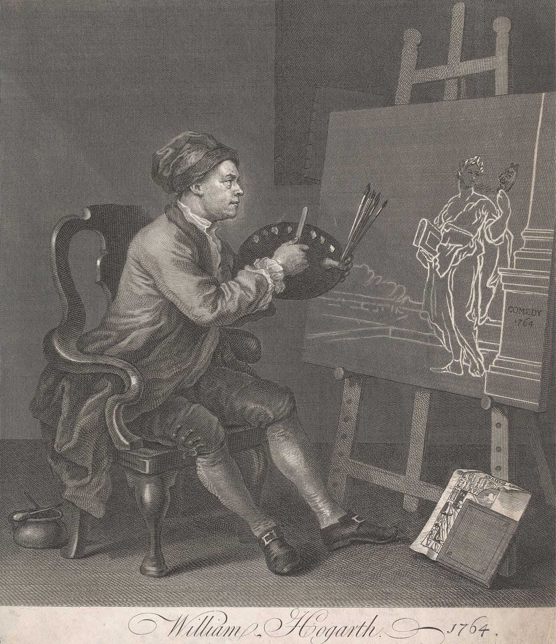 Hogarth maler den komiske musen av William Hogarth