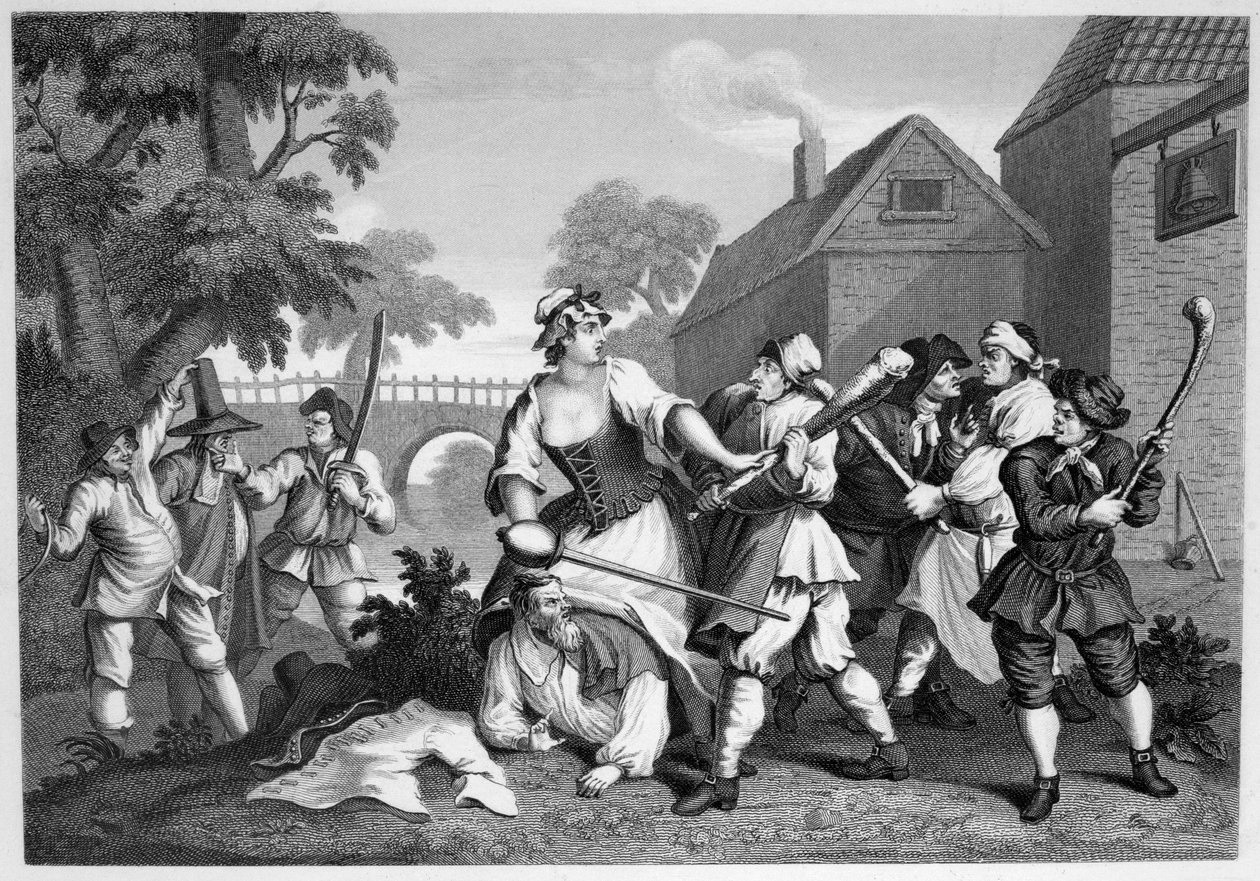 Hudibras The Knight underkaster seg Trulla av William Hogarth