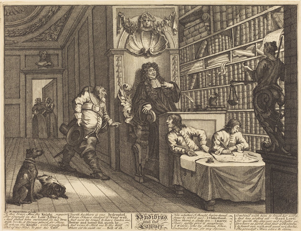 Hudibras og advokaten av William Hogarth