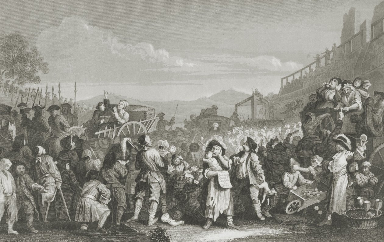 Inaktiv på veien til henrettelse av William Hogarth