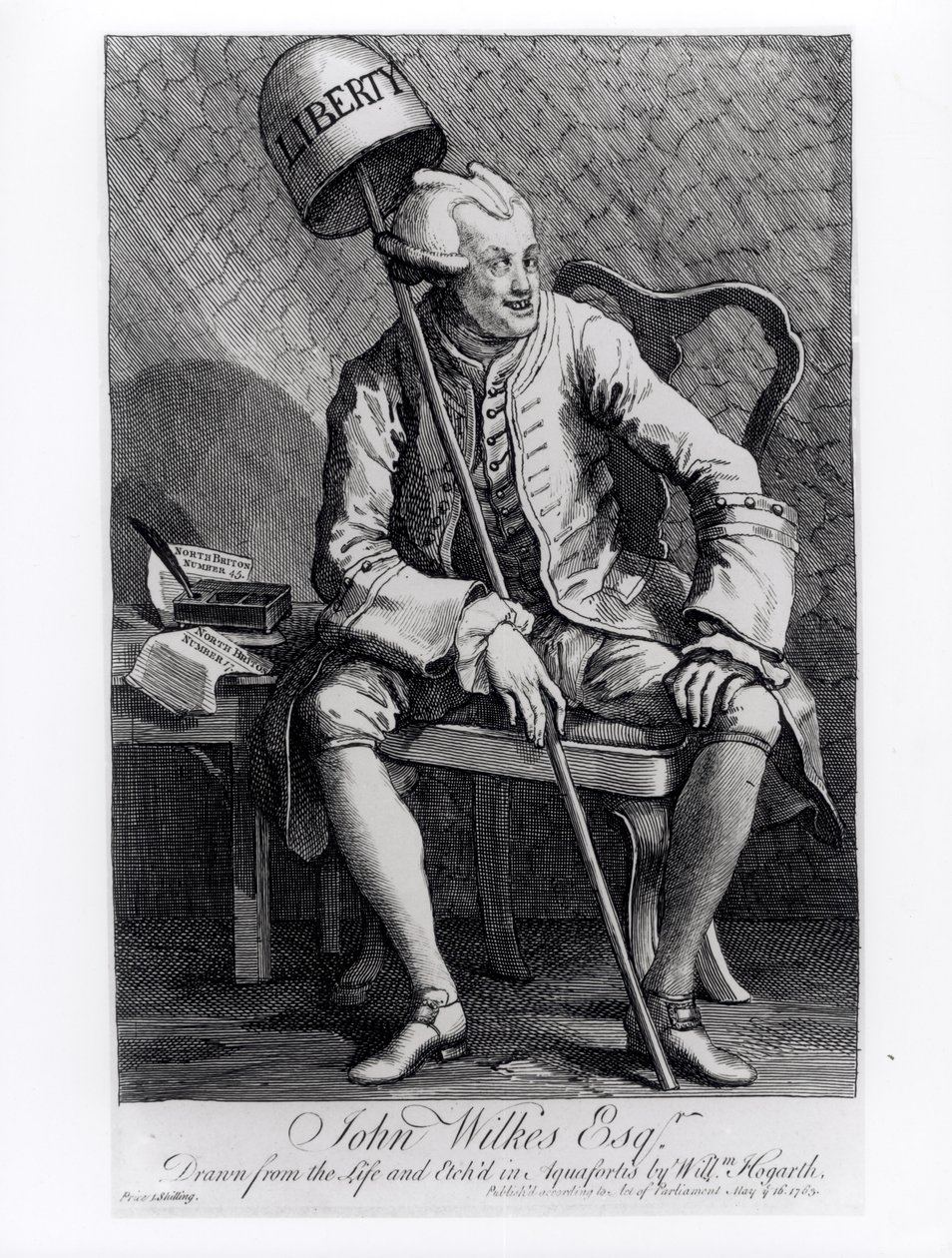 John Wilkes (1727-97) 1763 av William Hogarth