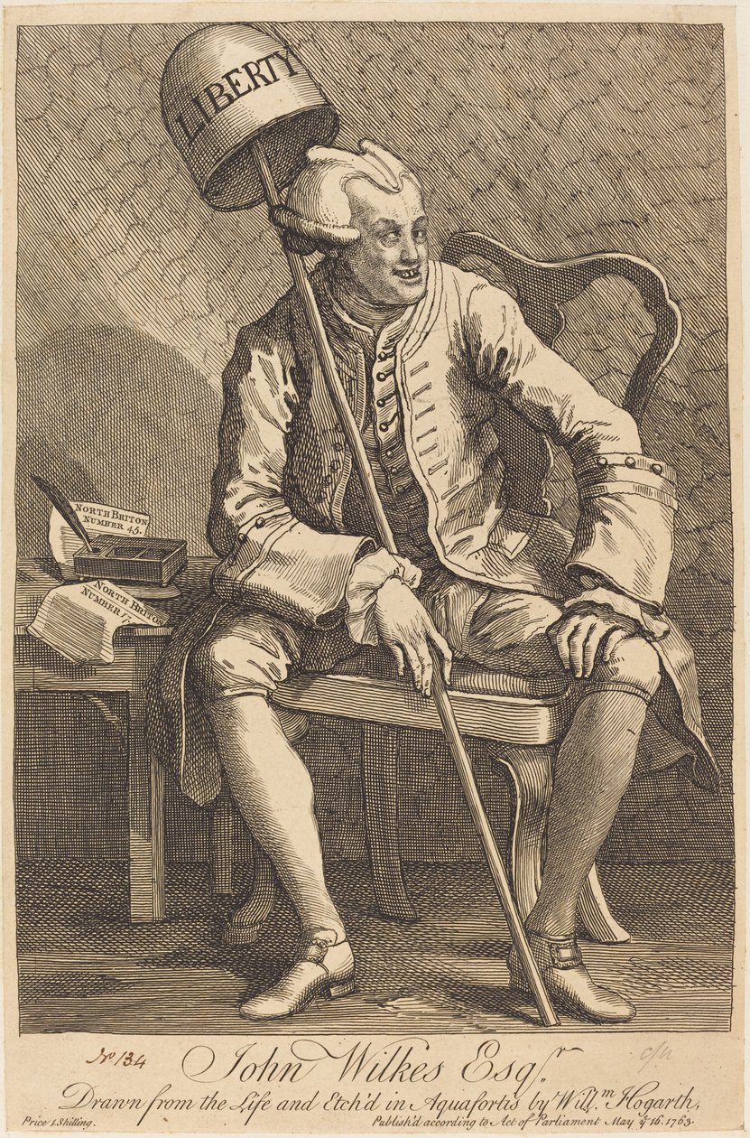 John Wilkes Esq. av William Hogarth